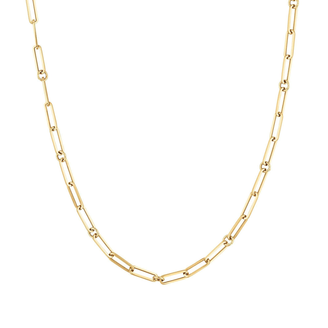 Roberto Coin Classic Oro Toggle Closure Paperclip Chain Necklace - 17 Inches