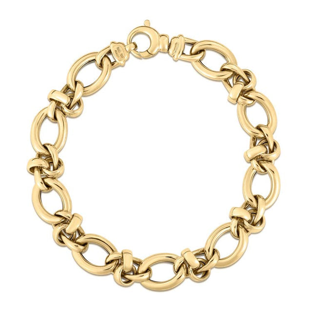 Roberto Coin Classics Yellow Gold Chain Link Bracelet