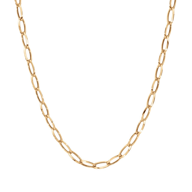 Roberto Coin Designer Gold Long Link Chain Necklace | 31 Inches