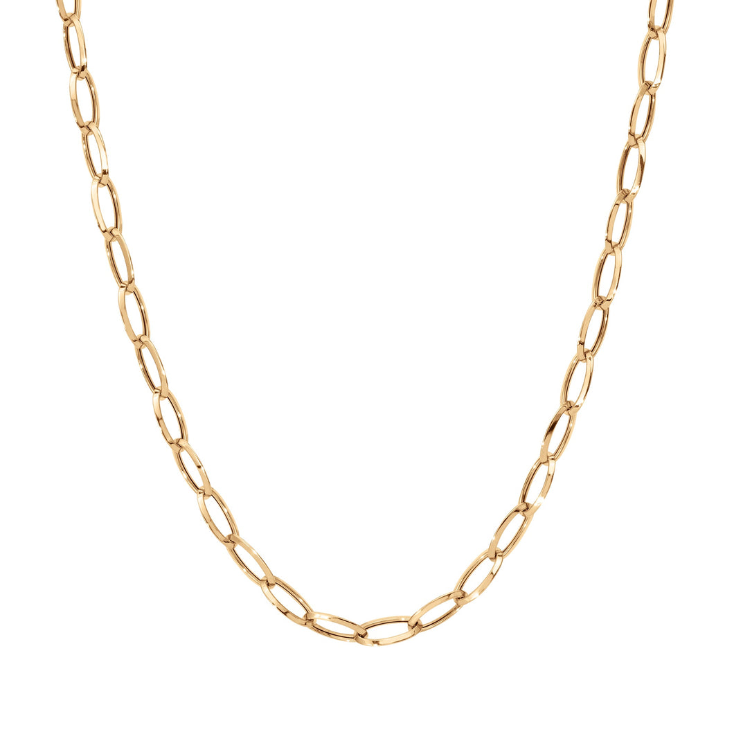 Roberto Coin Designer Gold Long Link Chain Necklace | 31 Inches