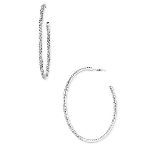 Roberto Coin Diamond Collection Extra Large Hoop Earrings 1 3/8ctw