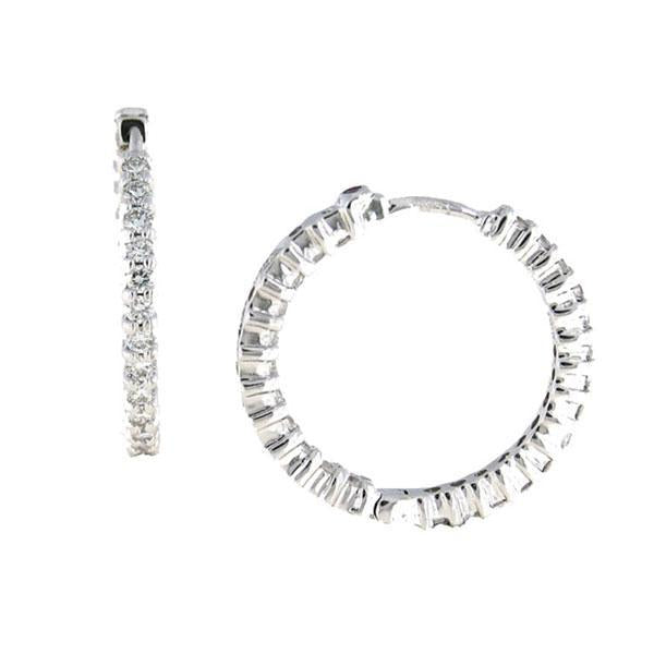 Roberto Coin Diamond Collection Hoop Earrings 1ctw