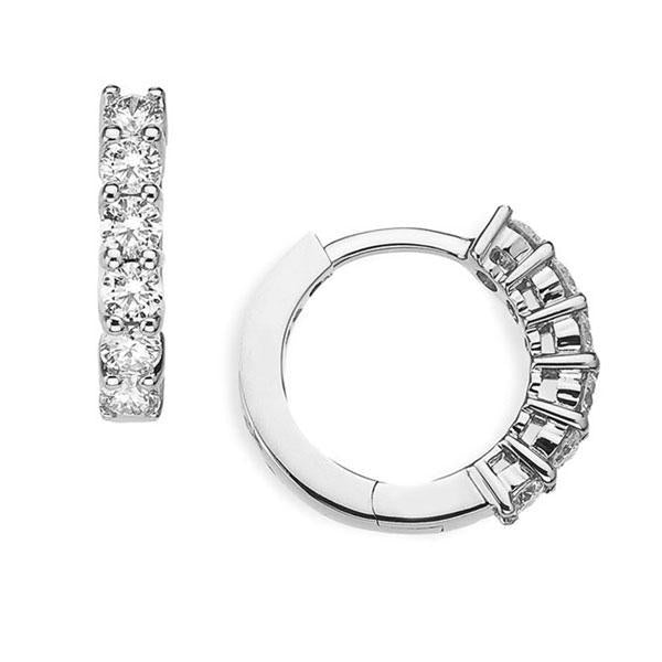 Roberto Coin Diamond Collection Hoop Earrings 3/4ctw