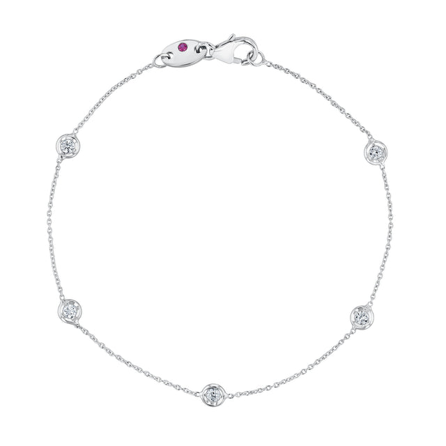 Roberto Coin Diamonds by the Inch Five Diamond Bracelet 1/4ctw