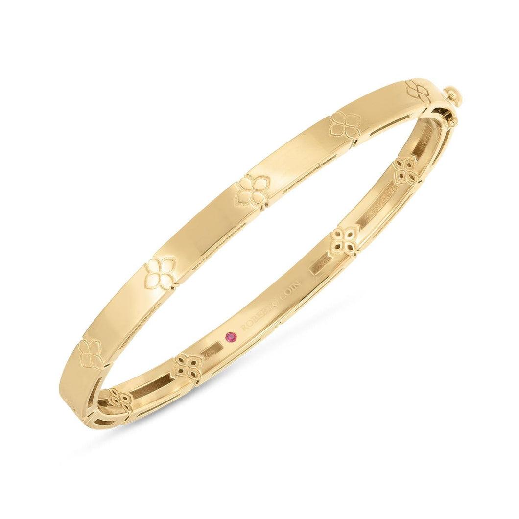 Roberto Coin Love in Verona Narrow Width Bangle Bracelet, Yellow Gold
