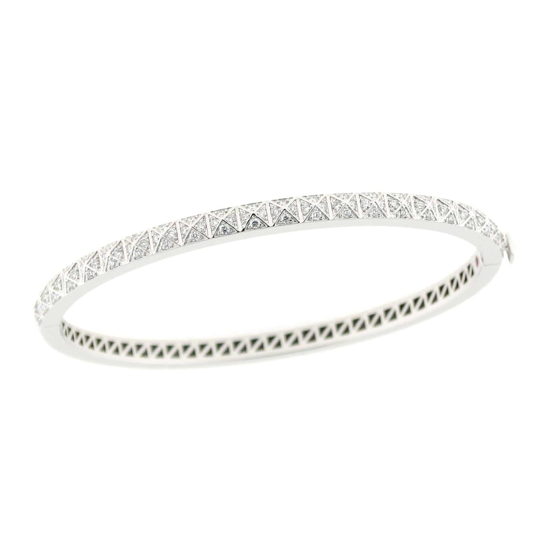 Roberto Coin Obelisco 3/4ctw Diamond White Gold Bangle Bracelet