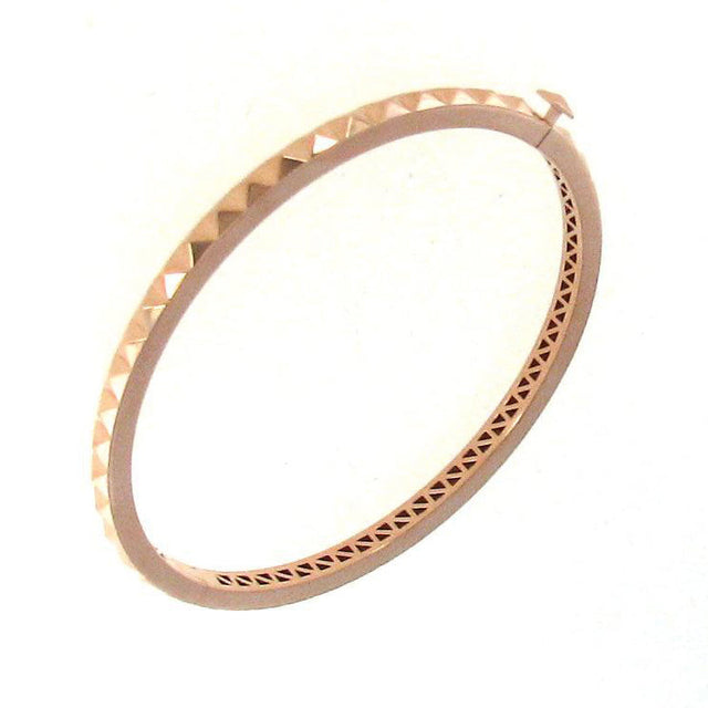 Roberto Coin Obelisco Rose Gold Bangle Bracelet