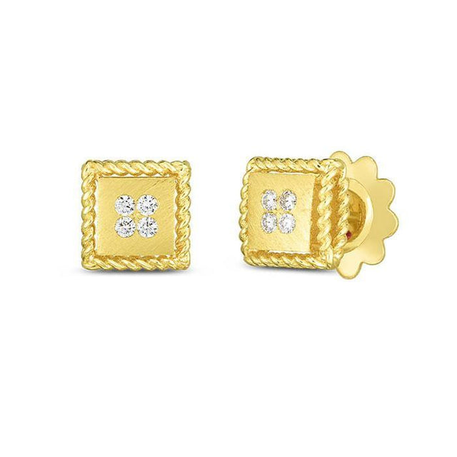 Roberto Coin Palazzo Ducale Diamond Stud Earrings 1/10ctw
