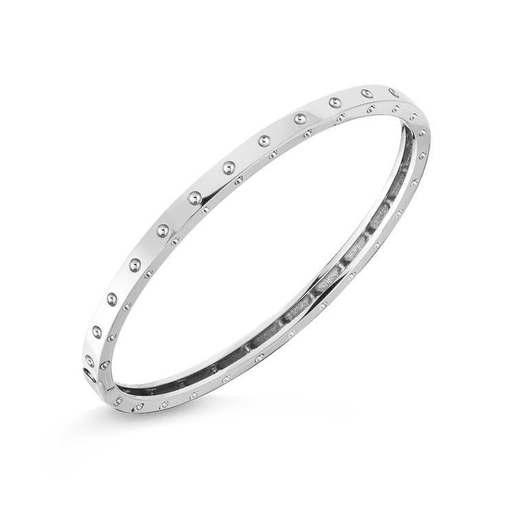 Roberto Coin Pois Moi White Gold Oval Bangle