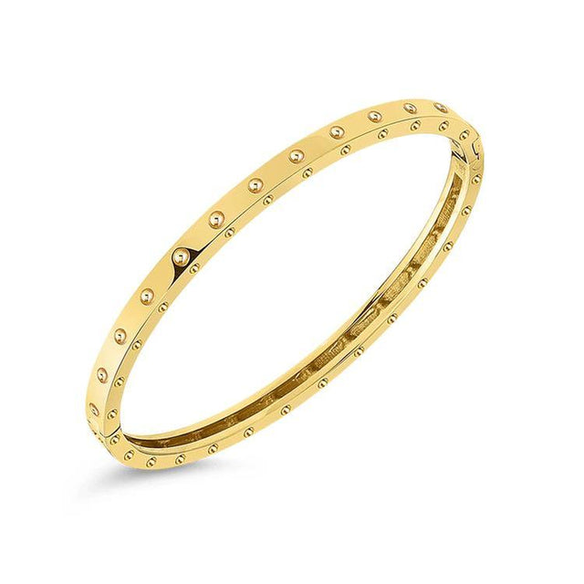 Roberto Coin Pois Moi Yellow Gold Oval Bangle