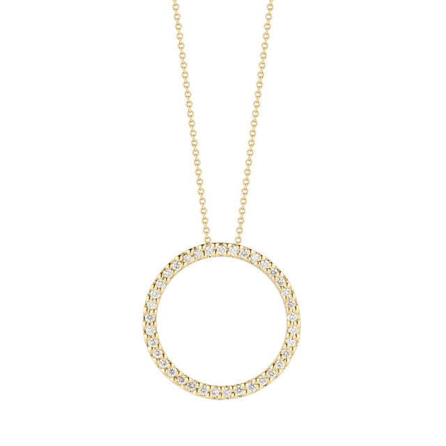 Roberto Coin Tiny Treasures 1/4ctw Diamond Yellow Gold Necklace