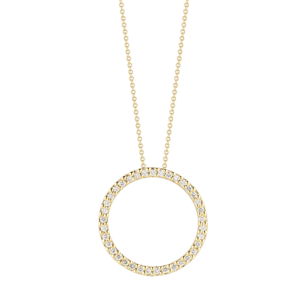 Roberto Coin Tiny Treasures 1/4ctw Diamond Yellow Gold Necklace