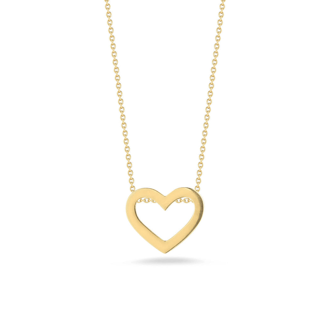 Roberto Coin Tiny Treasures Heart Yellow Gold Pendant Necklace