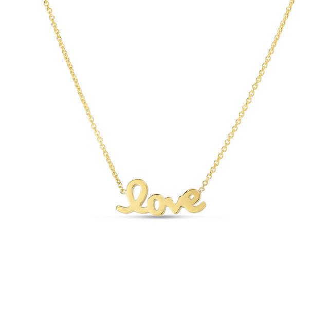 Roberto Coin Tiny Treasures Love Yellow Gold Necklace