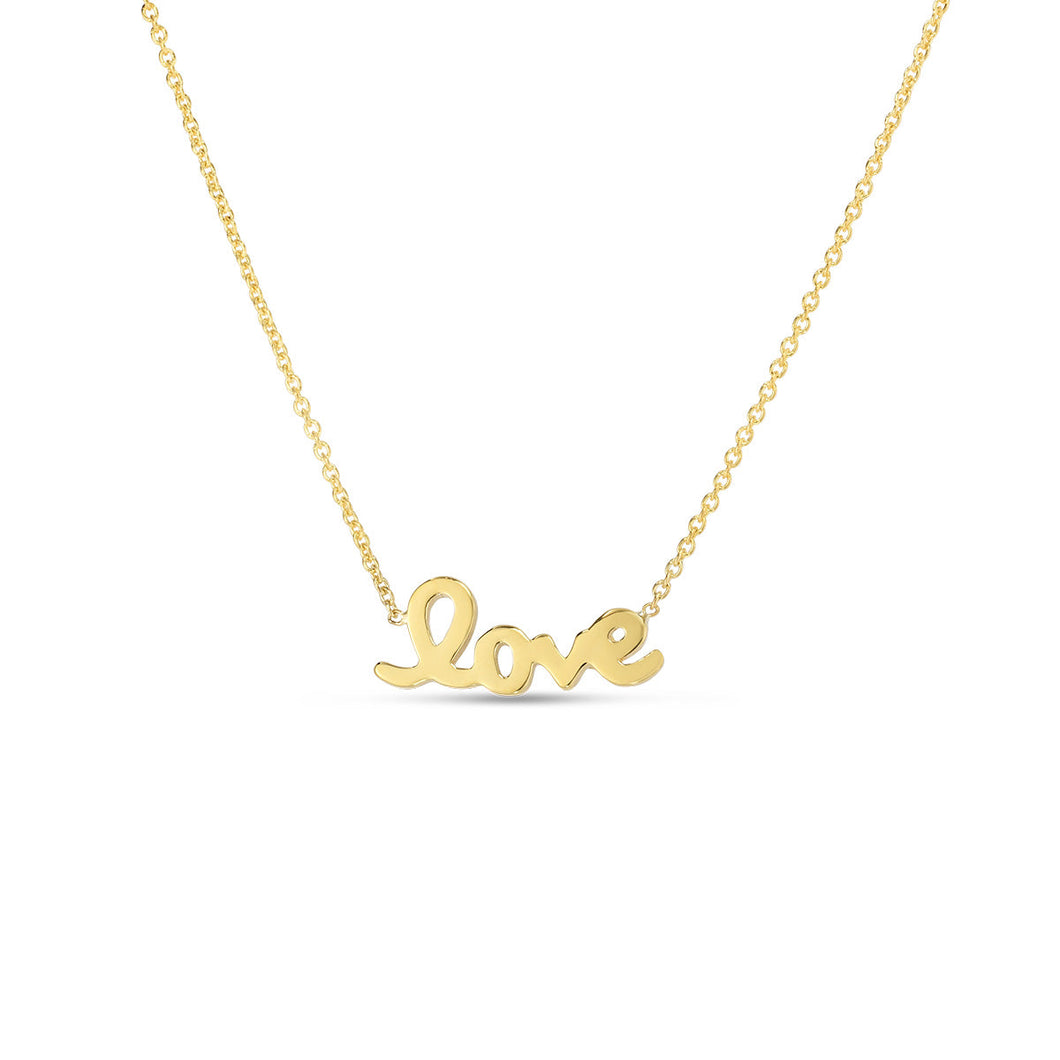 Roberto Coin Tiny Treasures Love Yellow Gold Necklace