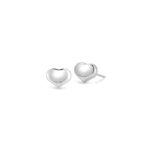 Roberto Coin Tiny Treasures White Gold Heart Stud Earrings