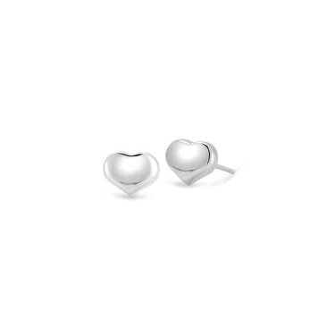 Roberto Coin Tiny Treasures White Gold Heart Stud Earrings