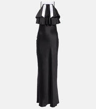 Rodarte Bow-detail halterneck silk satin gown. Rodarte 蝴蝶结装饰露背真丝缎礼服