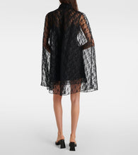 Rodarte Caped floral lace minidress