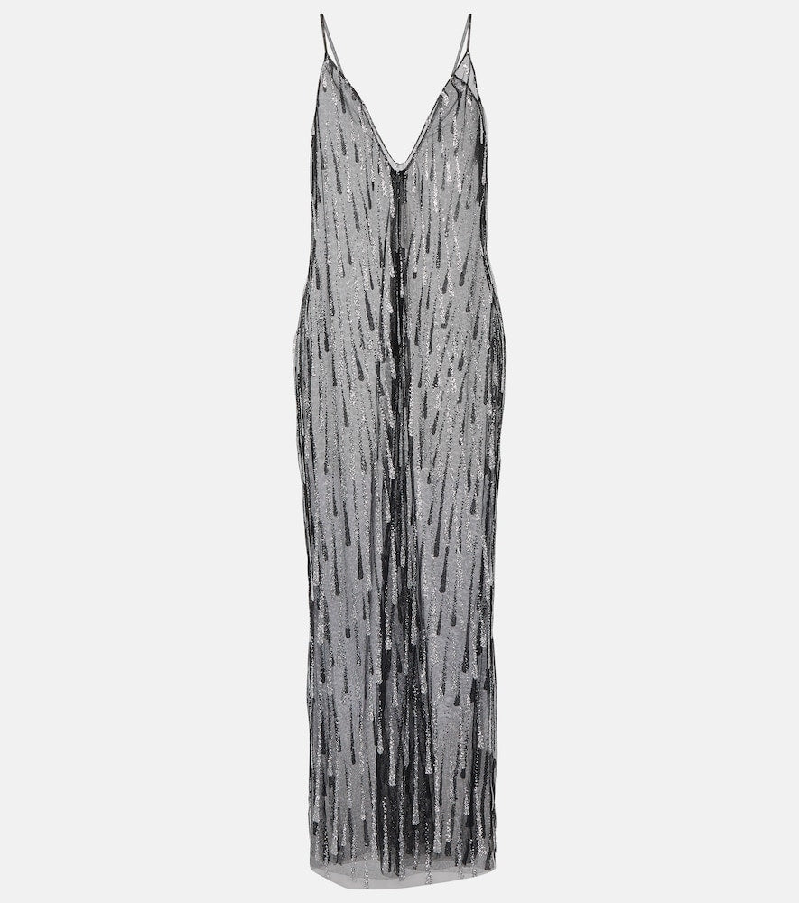 Rodarte Embellished semi-sheer maxi dress. Rodarte 缀饰半透明长裙