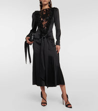 Rodarte Embellished silk-satin midi dress