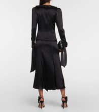 Rodarte Embellished silk-satin midi dress