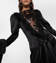 Rodarte Embellished silk-satin midi dress