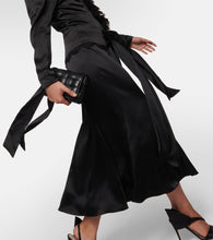 Rodarte Embellished silk-satin midi dress