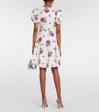 Rodarte Floral Applique silk minidress