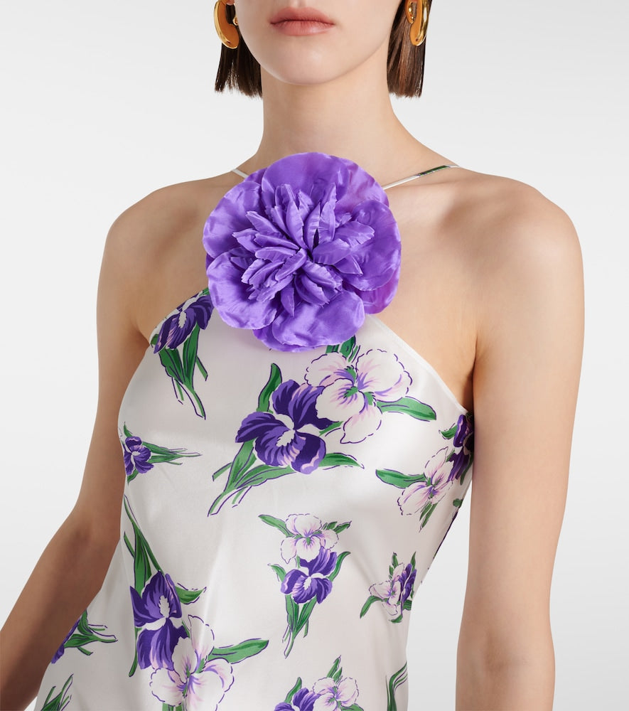 Rodarte Floral-appliqu√É¬© silk gown