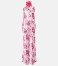 Rodarte Floral-appliqu√É¬© silk maxi dress. Rodarte 花卉贴花真丝长裙