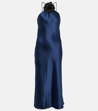 Rodarte Floral-appliqu√É¬© silk midi dress. Rodarte 花卉贴花真丝中长连衣裙