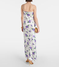 Rodarte Floral-appliqué silk gown