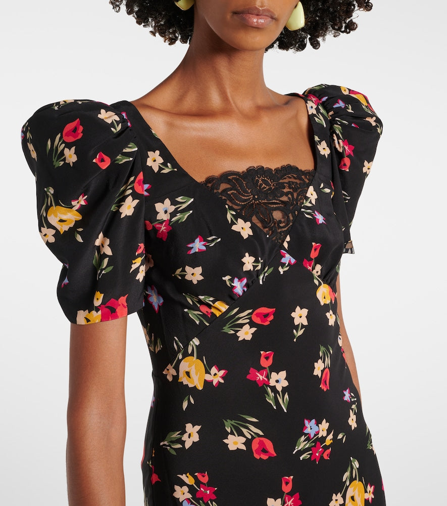 Rodarte Floral silk  de chine gown