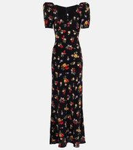 Rodarte Floral silk  de chine gown. Rodarte 花卉真丝礼服