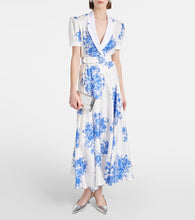 Rodarte Floral silk midi dress