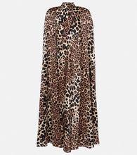Rodarte Leopard-print caped silk charmeuse gown. Rodarte豹纹披肩真丝乔其纱礼服