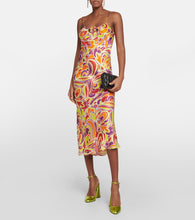 Rodarte Printed satin slip dress