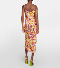 Rodarte Printed satin slip dress