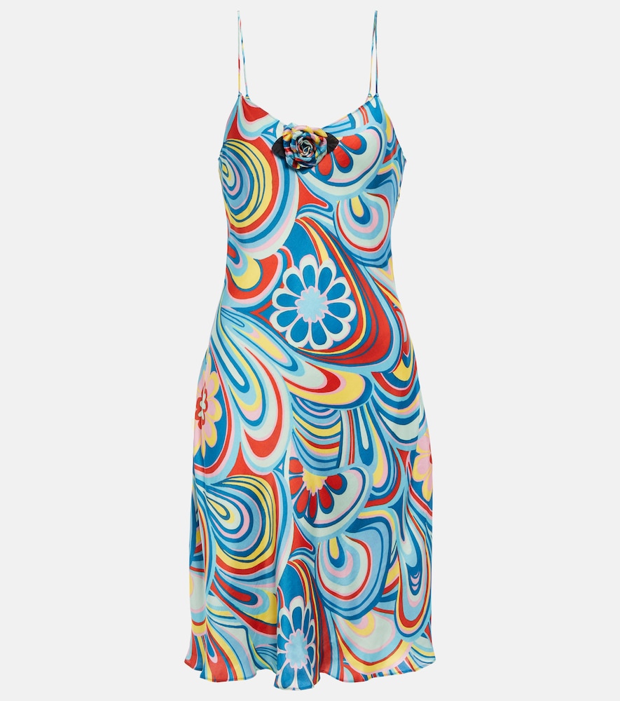 Rodarte Printed satin slip dress. Rodarte 印花缎面吊带裙