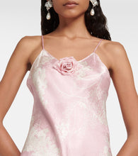 Rodarte Printed silk slip minidress