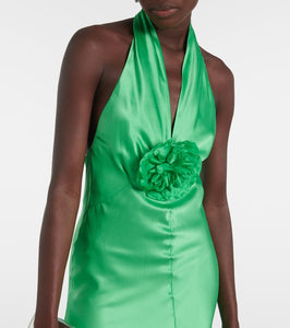 Rodarte Rose halterneck silk gown