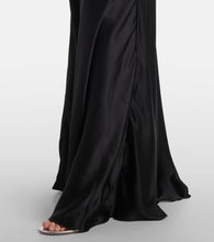 Rodarte Sequined lace-trimmed satin gown