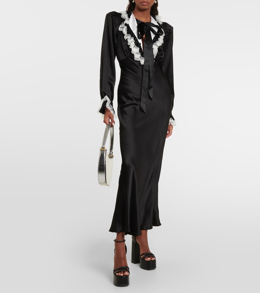 Rodarte Silk satin midi dress