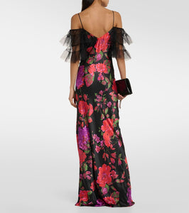Rodarte Tiered silk tulle gown