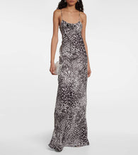 Rodarte Zebra-print silk jacquard gown