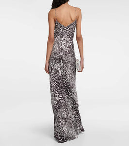 Rodarte Zebra-print silk jacquard gown