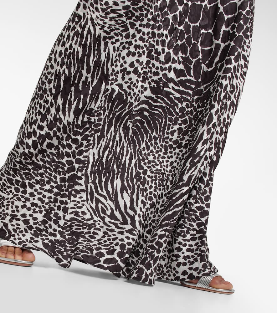 Rodarte Zebra-print silk jacquard gown