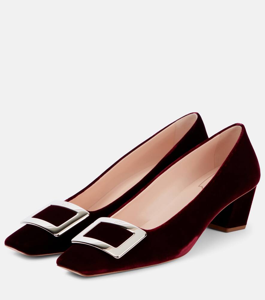 Roger Vivier Belle Vivier 45 faux fur-trimmed pumps