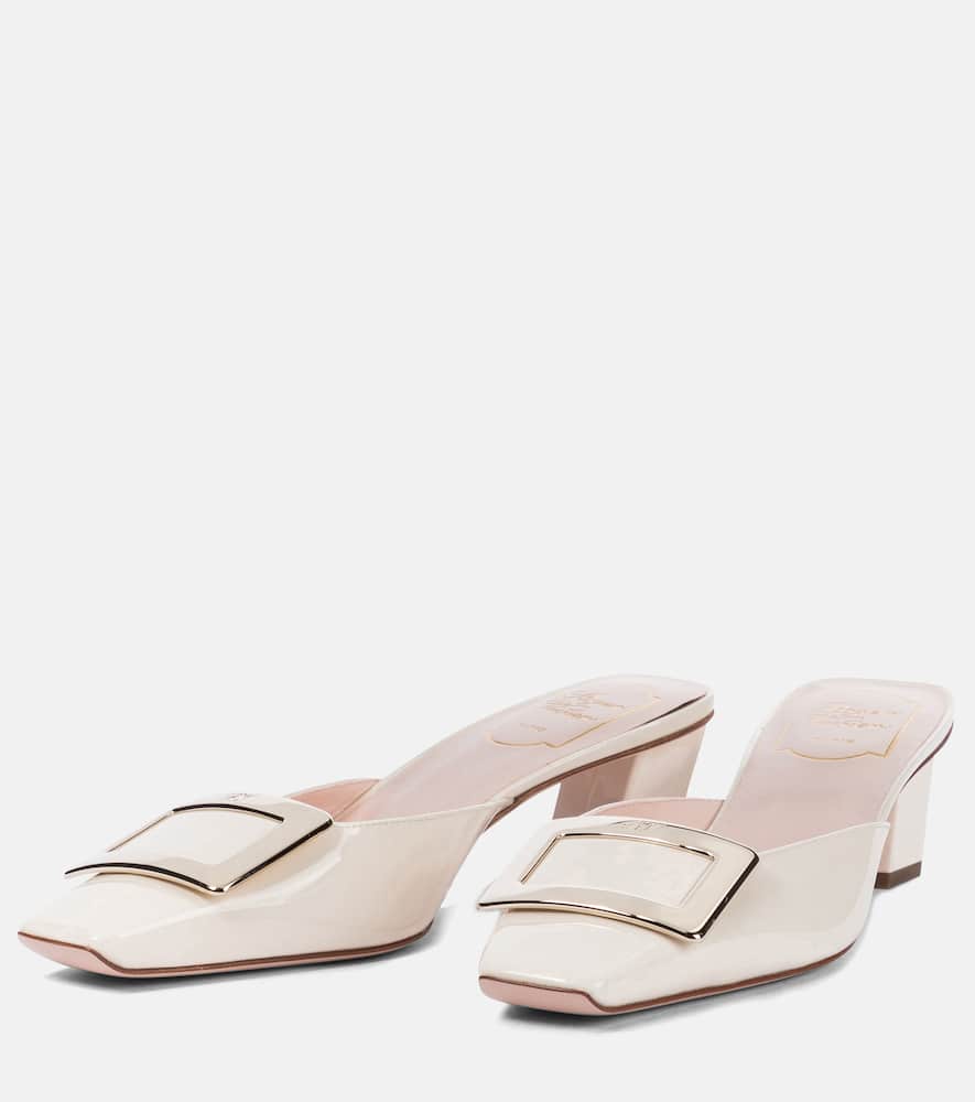 Roger Vivier Belle Vivier 45 patent leather mules